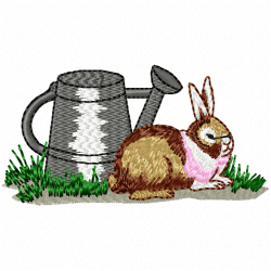 Rabbits Embroidery Design 7